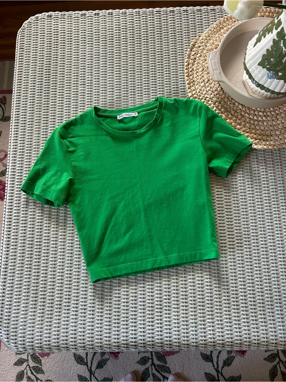 Zara Green Short Sleeve Crewneck Tee